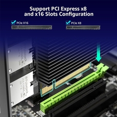 Card mạng Intel V540-T2 PCI-Express x8 DUAL PORT 10G X540-T2 Intel Chipset PCIe x8 Dual Copper RJ45 10Gbps Port Ethernet Network Card