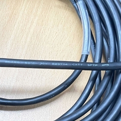 Cáp XC-M12EN-M8SN-15M-N Dài 15M M12 X-Coded 8 Pin Male to RJ45 GigE Vision CAT7 S/FTP E237114 4PR x 26AWG High Flex Ethernet Cable For Basler Cognex in-Sight Industrial Camera