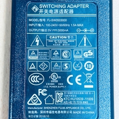 Adapter 5V 3A SHENZHEN FJ-SW0503000 IEC C14Connector Tip Size 5.5mm x 2.5mm