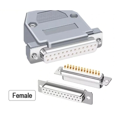 Bộ Combo Đầu Hàn Com LPT 1284 Parallel 25 Chân Âm Dương Mạ Đồng Và Vỏ Ốp DB25 Female Solder Connector Kit Plastic