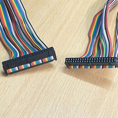 Cáp IDC Flat Ribbon Data Rainbow Color 40 Pin Female to Female 40 Pin FC 2*20 Pitch 2.54mm 28AWG 105°C 300V Length 50Cm For Machines, PLC, Digital I/O Terminal Block Board