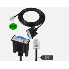 Cáp Lập Trình RJ12 6P6C to RS232 DB9 Female Dài 2M PLC Programming Cable Data Download For Keyence KV Series KV-5500 5000 3000