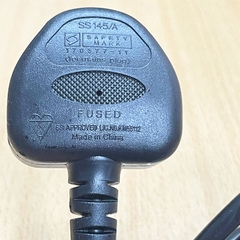 Dây Nguồn UK BS1363/A LINETEK LP-61L LS-15 to IEC 320 C5 5A/2.5A 250V Tiết Diện Dây 3Gx0.75mm² Dài 1M