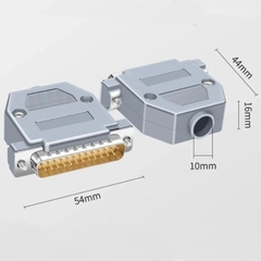 Bộ Combo Đầu Hàn Com LPT 1284 Parallel 25 Chân Âm Dương Mạ Đồng Và Vỏ Ốp DB25 Female Solder Connector Kit Plastic