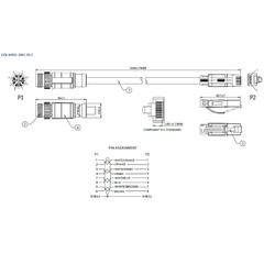 Cáp Cognex CCB-84901-2001-05 Dài 5M Ethernet Cable Ethernet RJ45 Connector M12 X-CODED For In-Sight Vision Sensors