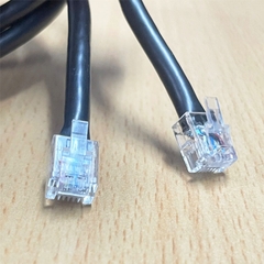Bộ Cáp Chuyển Đổi SMEMA Connector Cable Male And Female to RJ12 6P6C Male Dongle Dài 1.8M For Băng Tải Tự Động, Máy In Kem Hàn, Máy Gắp Linh Kiện, Lò Reflow, Máy AOI,SPI.