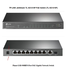 Adapter 54V 2.4A 130W NETGEAR Connector Size 5.5mm x 2.5mm For Planet GSD-908HP 8 Port PoE Gigabit PoE Gigabit Switch TP-LINK TL-SG1210P, D-Link 8 Port