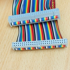 Cáp Bẹ Nhiều Màu IDC 50 Pin 2.54mm Pitch Flat Ribbon Data Rainbow Color Cable Connector Type B Dài 0.2M
