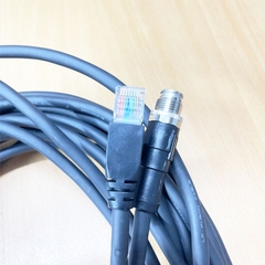 Cáp XC-M12EN-M8SR-10M-R Cable M12 X-Coded 8 Pin Male to RJ45 Ethernet TAIYO E67647-WH AWM 20276 80°C 30V VW-1 4PX26AWG LF KUBON CABLE For Cognex Camera