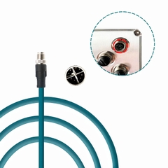 Cáp XC-M12EN-M8SR-10M-R Cable M12 X-Coded 8 Pin Male to RJ45 Ethernet TAIYO E67647-WH AWM 20276 80°C 30V VW-1 4PX26AWG LF KUBON CABLE For Cognex Camera