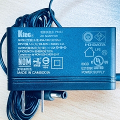 Adapter Ktec 12V 1.5A 18W KSA-18W-120150VU US Plug Power Cord DC Connector Size 5.5mm x 2.5mm