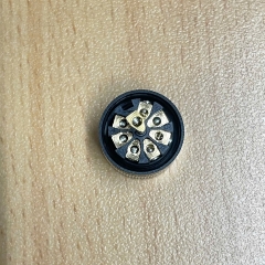 Jack Connector M12 A-Coded 8 Pin Female Gold Plated Screw Contacts Terminal Straight For Industrial Sensor Cable M12 Connector Circular