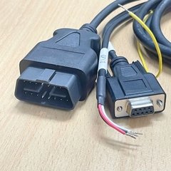 Cáp Molex 16 Pin to ODB II 16 Pin Male + Serial RS232 DB9 Female, 3 Core Dài 1.5M