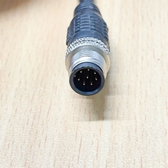 Cáp M12EN-M8SR-5M D202009 Dài 5M M12 A-Code 8 Pin Male to RJ45 Ethernet Cable For Cognex Industrial Barcode Camera Reader Hàng Original Theo Thiết Bị