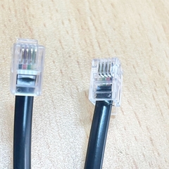 Dây Cáp Xoắn Cho Ống Tai Nghe Điện Thoại Bàn RJ9 to RJ9 Black Length 2M
