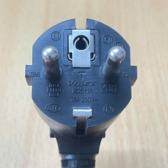 Dây Nguồn Máy Chủ VOLEX M2511A VAC19 AC Power Cord CEE 7/7 SCHUKO IEC60320 IEC C19 2 Prong 16A 250V 3x1.5mm² Length 2.5M