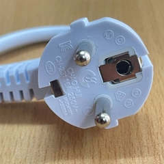 Dây Nguồn CHAO HUI CH-231 CH-706 Chuẩn 2 Chân Đầu Tròn AC Power Cord Schuko CEE7 Euro Plug to C5 2.5A 16A 250V 3x0.75mm² Color White Dài 0.7M
