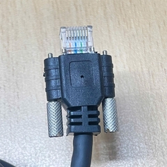 Cáp mạng 20210316- GigE-10 Dài 10M Có Chống NhiễuGigabit CAT5E RJ45 SFTP Ethernet Cable Thumbscrew Locking Shielded For GIGE industrial CCD Cameras and CCD basler Camera