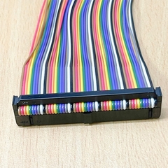 Dây cáp dẹt IDC Rainbow IDC 50 Pin 2.54mm Pitch Flat Ribbon Data Rainbow Color Cable Dài 0.4M