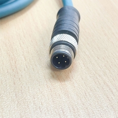 Cáp Cable M12 4 Pin D-Code Male Connector to to RJ45 Connector High Flex CAT5E Shielded Dài 5M Shielded Cable For Camera Industrial Ethernet Communication & Switch POE