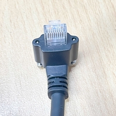 Cáp Camera Công Nghiệp Vuông Góc 90 Độ Dài Siêu Chịu Gập Mềm Dẻo Dài 5M CB-8P8C-8P8C-005 Cat6 26AWG/4P MOVEABLE CABLE Industrial Camera Gigabit Ethernet Cable Assemblies With Screw Locking 90 Degree Length 5M