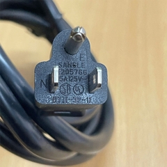 Dây Nguồn 3 Chân 2 Dẹt 1 Tròn Có Tiếp Địa NEMA 5-15P SANGLE E205766 DTII-3P-11 DTII-3P-04 to IEC 60320 C13 Power Cord 15A 125V 3x0.824mm² Length 2M For Thiết Bị Y Tế