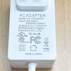 Adapter 5V 4A 20W YQ-0504000Z Connector Size 3.5mm x 1.35mm
