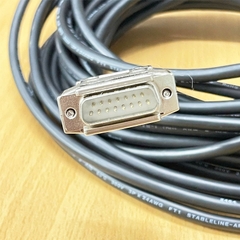 Cáp điều khiển X2-8 ENC EX Dài 15M Cable DB15 Pin D-Sub Male Metal to SM-10P 10 Pin Plug Cable 2464 E52853VN-3 VW-1 AWM II A/B  80°C 300V 3P X 24AWG FT1 STABLELINE-AMSB LS Cable RoHS