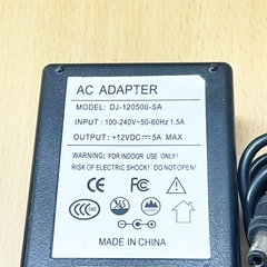 Adapter 12V 5A DJ-120500-SA Chân cắm Conector Size 5.5mm x 2.5mm