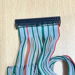 Cáp IDC 40 Pin Flat Ribbon Rainbow IDC Female Pitch 2.54mm 2-Row Gold Plated Cable Dài 0.5m For OMRON PLC CJ2M-CPU11 OD233 Modules