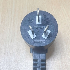 Dây Nguồn PSB-10A ST3 Australia & China Chuẩn 3 Chân Chéo Tam Giác AC Power Cord GB2099 to C13 10A 250V 3X0.75mm² Dài 2M