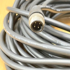 Cáp truyền động cảm biến M12 A-Code 4 Pin âm dương Dài 15M- M12 A-Coded Straight Female to Male 4 Pin Dual Connector