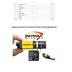 Cáp Kết Nối Cognex CCB-84901-2001-05 Ethernet Cable 5M M12 8 Pin Male X-Coded to RJ-45