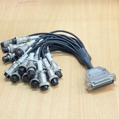 Cáp DB44 Male Metal Shell Connector to 21 Port GX16 2 Pin Female Cable Dài 0.3M