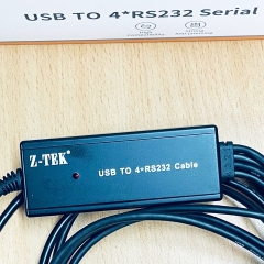 Cáp Chuyển Đổi USB 2.0 to 4 Port RS232 Serial Z-TEK ZE791 Adapter with Prolific PL2303GT Chip Cable