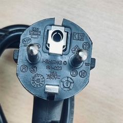 Dây Nguồn I-SHENG SP-023 IS-034 Chuẩn 2 Chân Đầu Tròn AC Power Cord Schuko CEE7 Euro Plug to C5 2.5A 250V Tiết Diện Dây Dẫn 3x0.75mm² Dài 1.8M