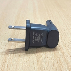 Phích Cắm Đổi Nguồn AC WELL SHIN WS-069-J2 R31514 2.5A 125V  Vuông Góc 90 Degrees NEMA 1-15P to IEC320 C7