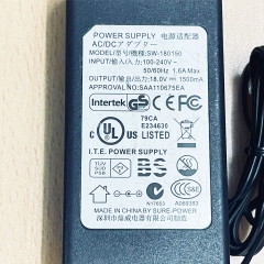 Adapter 18V 1.5A Switching Power Adaptor Model SW-180150 Connector Size 5.5mm x 2.1mm Hàng Original Tháo Thiết Bị