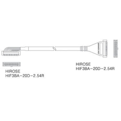 Cáp C20HH-10SL-3A Dài 1M Cable AT-F2S-28-10 20 Pin IDC Connector Round Female to Female 20 Pin FC 2*10 Pitch 2.54mm For I/O Module Signal PLC LS Or Terminal Block