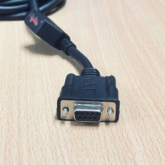 Cáp Hirose HR10-10R-9P Male Right Angle to RS232 DB9 Female + DC Power Supply Dài 5M For Industrial Cable Management Motion Controller