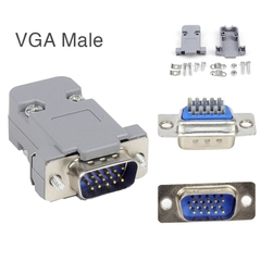Bộ Rắc Hàn Cổng VGA DB15 Pin Male Solder Type Connector Socket 3 Row For PLC/CNC/Desk Robot