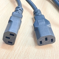 Dây Nguồn Vuông Góc C14 to Dual C13 Y Splitter Power Cord 10A 250V 3X0.75mm Dài 1M