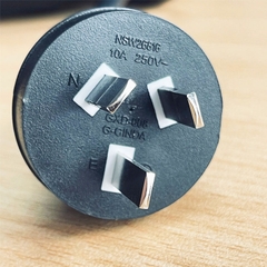 Dây Nguồn 3 Chân Dẹt Chéo Tam Giác AC Power Cord Australia CBL-3W1-AU Shenzhen G-CINDA GXD-006 NSW26816 Power Cord Australia & China to IEC60320 IEC C13 10A 250V 3x1.0mm Dài 3M