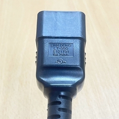 Dây Nguồn LIAN DUNG 038-004-973 Power Cord IEC C13 LT-501 to C20 LT-550 Dài 2M 15A 250V 50227-5 UL 105°C 300V VW-1 14AWG 3x2.08mm² For Rack PDU UPS APC