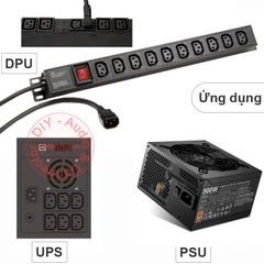 Dây Nguồn OEM CAB-C15-CBN IEC 60320 C14 to C15 10A 250V 18AWG 3x1.0mm²  cho PDU , UPS, PC