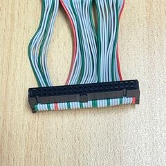 Cáp IDC 40 Pin Flat Ribbon Rainbow IDC Female Pitch 2.54mm 2-Row Gold Plated Cable Dài 0.5m For OMRON PLC CJ2M-CPU11 OD233 Modules