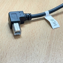 Cáp USB 2.0 Type A to Type B Left Angle Dài 2.5M Shielded Style 2725 28AWG/1P+24AWG/2C For Connection Touch Panel Koyo C-More HMI to Computer Programming/Download