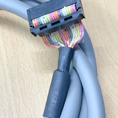Cáp Mitsubishi FX-16E-150CAB-R Dài 1.5M 20 Pin IDC Connector Round Female to Female 20 Pin FC 2*10 Pitch 2.54mm For I/O Module Signal PLC Cable