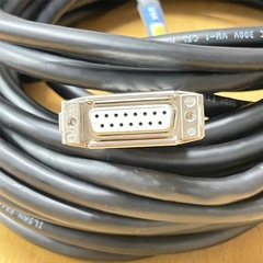 Cáp điều khiển DSK DEIE-MSXXXA-N14M Dài 14M Cable DB15 Pin D-Sub Female Metal to SM-10P 10 Pin Cable ILSAN6 PrX22AWG(0.35Q)AMSB dùng cho Servo Motor Encoder