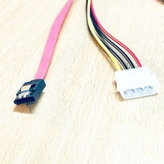 Cáp Chuyển Đổi Ổ Cứng Sata(15+7) to Sata7 + IDE 4Pin Molex Power Sync Data Cable Dài 40Cm